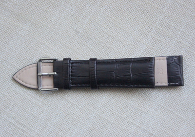 22mm nahkaranneke - musta