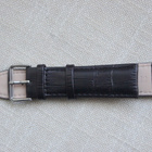 22mm nahkaranneke - musta - pikkukuva 1