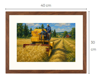 Uusi Sampo 30 leikkuupuimuri art print 30 cm x 40 cm