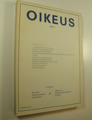 Pekka (toim.) Koskinen : Oikeus, 1-4/1980