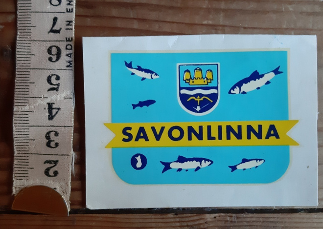 Savonlinna vintage matkamuisto tarra