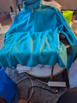 Vaaleansininen fleece XS