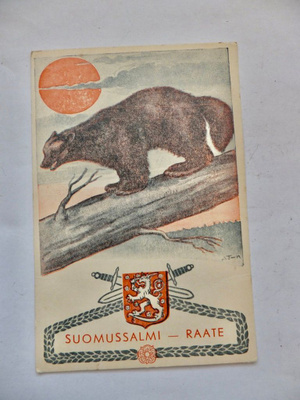 VANHA Postikortti Tilgmann Suomussalmi Raate