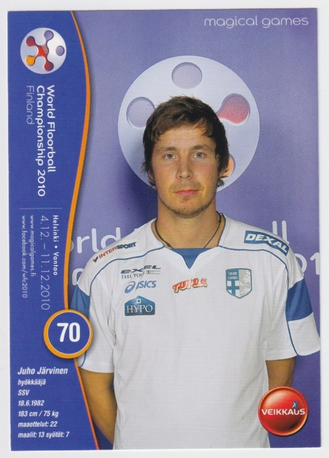 Juho Järvinen - mainoskortti