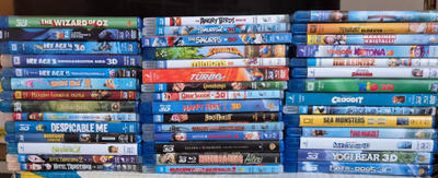 3D LASTEN ELOKUVIA 43 KPL -Blu-Ray