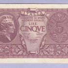 Italia 5 Lire v.1944 P-31 - pikkukuva 1