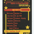 Famous SUPERSTARS n:o 084 MATTHEW FOX - pikkukuva 2