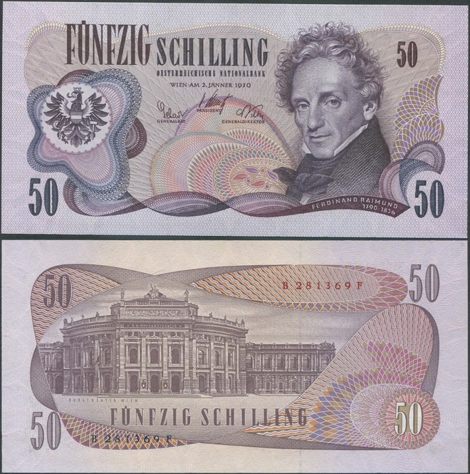 Itävalta 50 Shilling 1970 (P-143) UNC B281369F