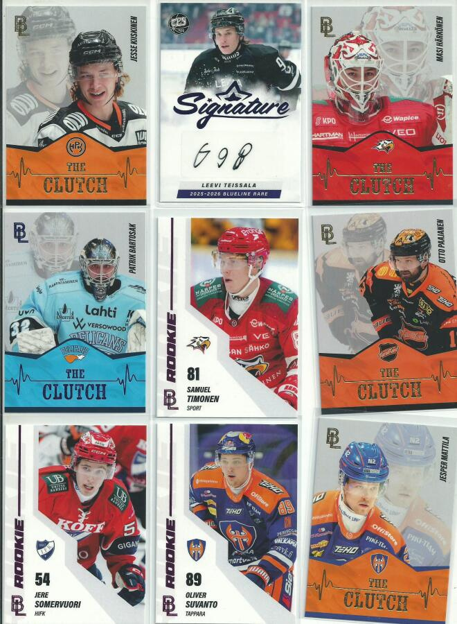 2025-26 Blueline The Clutch GOLD #TC08 Otto Paajanen KooKoo