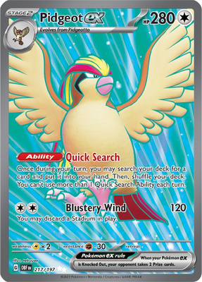 Pidgeot ex 217/197 - Obsidian Flames - NM/M