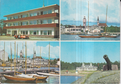Hanko,  Hangö. Regatta. Nelikuvakortti, e121