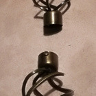Verhotangon päät 1+1 kpl koukerot d=3 -10cm kromatut patina - pikkukuva 2