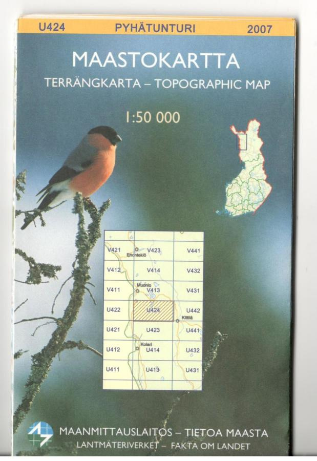 PYHÄTUNTURI, maastokartta v. 2007, 1:50000, KÄYTTÄMÄTÖN