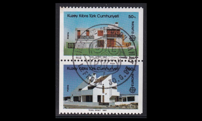 Turkki Kypros 205-6Cp o Europa moderni arkkitehtuuri (1987)