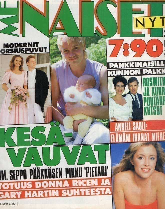 Me Naiset n:o 25 1987 Anneli Sauli: Elämäni ihanat miehet.