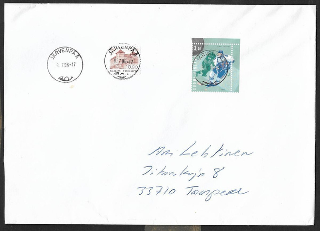 Postilähetys - Finlandia 95 (LAPE 1281) Järvenpää 8.7.1996