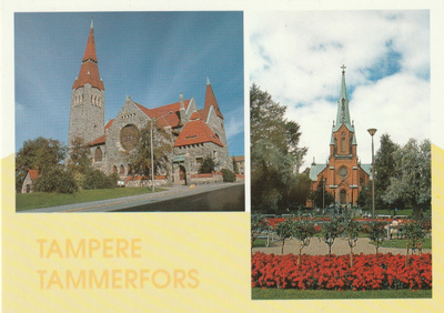 KIRKKOKORTTI - TAMPERE - KAKSI KIRKKOA