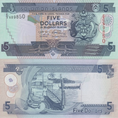 (B0005) SOLOMON ISLANDS, 2006 (ND). 5 Dollars. P-26. UNC