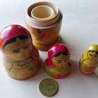 Maatuska puinen nukke,"äiti ja baby" 3 osaa 12 cm korkea - pikkukuva 2