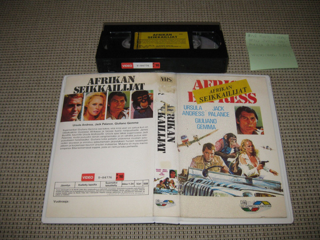 Afrikan Seikkailijat-VHS (FIx, Nordic Video, Giuliano Gemma)