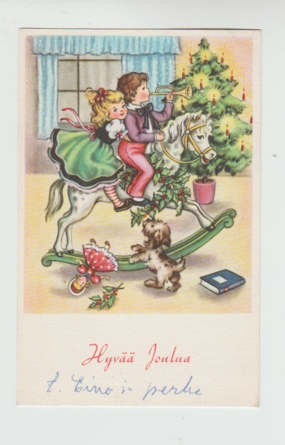 Postikortti, JOULU, vanha 1960-luku, Postileima VAMPULA