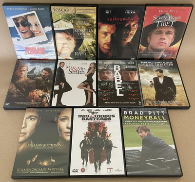 Brad Pitt-elokuvia 11 kpl. DVD