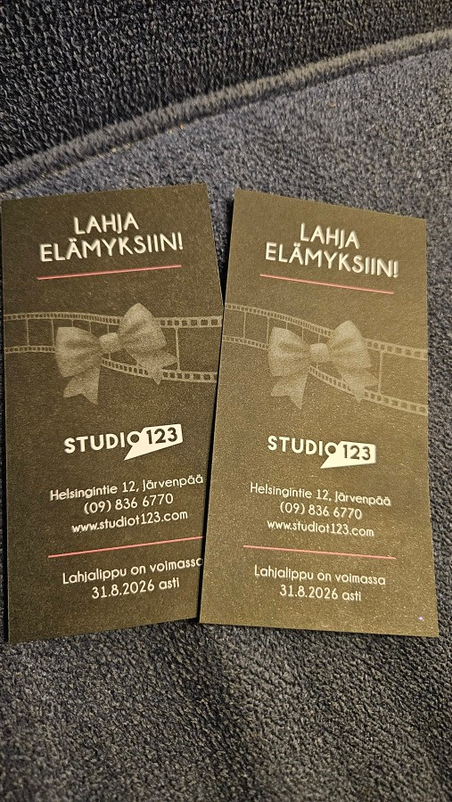 Leffa-liput Studio 123 (Järvenpää)  10€ / kpl.