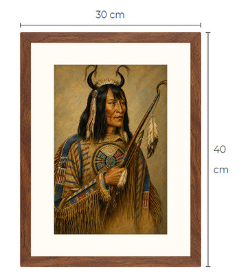 Uusi Intiaani art print kehystetty 30 cm x 40 cm