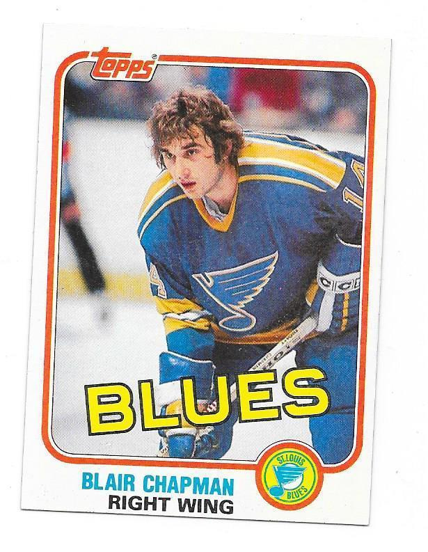 1981-82 Topps #115 Blair Chapman St Louis Blues