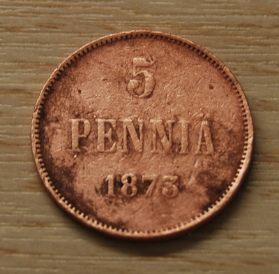 5 penniä Aleksanteri II 1873