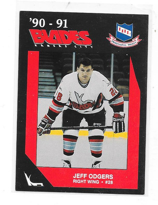 1990-91 Kansas City Blades #2 Jeff Odgers  farmi goonie