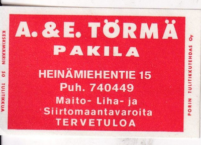 Pakila. A. & E. Törmä .  s94