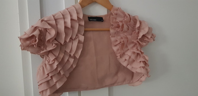 Vero Moda roosa röyhelö Bolero - koko 34
