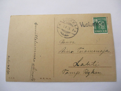 1935 Vuolenkoski rivil + Uusikylä kortilla