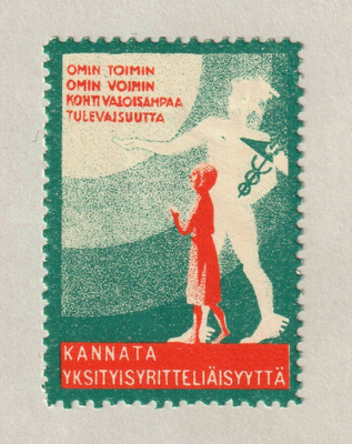 Kirjeensulkijamerkki vuodelta 1937