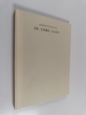 Henrik Gabriel Porthan : Animadversiones de libris raris 1-2