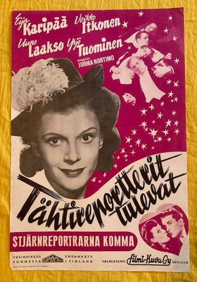 Tähtireportterit tulevat(1945). Elokuvajuliste.
