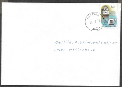 Postilähetys - Puhelin 100v (LAPE 820) Haapala 24.2.1978