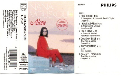 Nana Mouskouri Alone c-kasetti