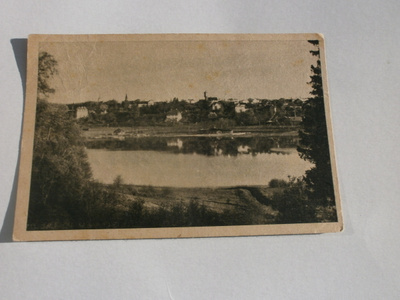 Viljandi, järvi ja keskustaa, vanha mv kortti, p. 1944