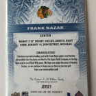 Frank Nazar 2025-26 UD Ice Game-Used Jersey - pikkukuva 2