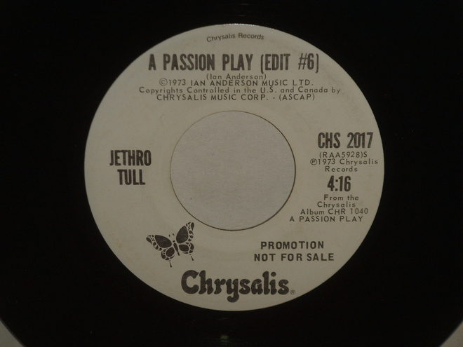 Jethro Tull 7" A Passion Play (edit #6) USA and Canada Promo