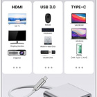 3-in-1 USB-C-keskittimen laajennustelakointiasema #30000 - pikkukuva 3