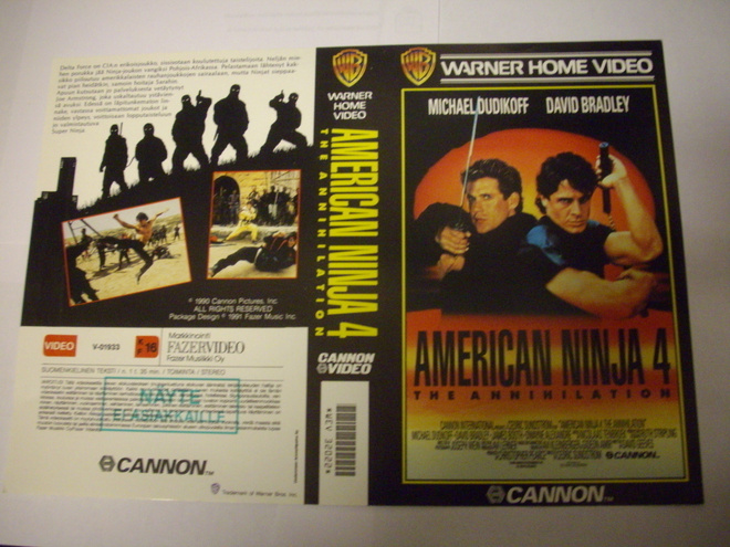 Vhs kansipaperi Fix - AMERICAN NINJA 4 The Annihilation