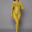 Seksikäs kuvioitu jumpsuit/catsuit koko M/38 ginger ALE-11€ - pikkukuva 4