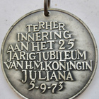 VANHA Mitali Hollanti Alankomaat Kuningatar Juliana1948-1973 - pikkukuva 2