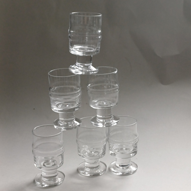 Pisaranrengas snapsilasit 6 kpl, Timo Sarpaneva, Iittala