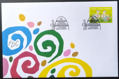 "Pääsiäiskaksoset" -merkin FDC-kuori 2010, ei kulk.