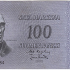 100 Markkaa 1963 Litt.A A-sarjaa, kl.6 - pikkukuva 1