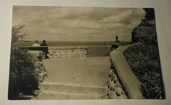 Tampere, näköalatasanteella, valokuvapk, p. 1935